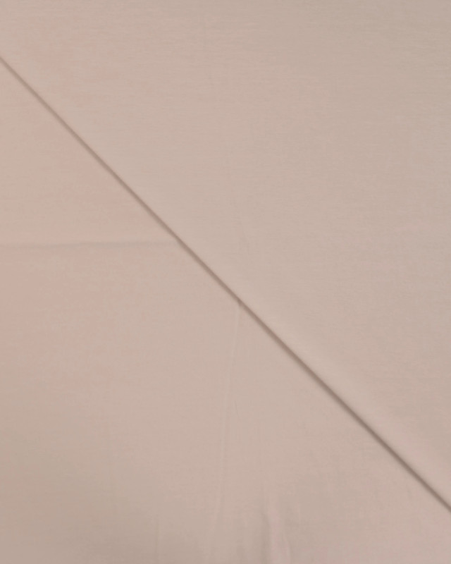 Tissu Jersey de Coton Uni Taupe Clair - Mercerine