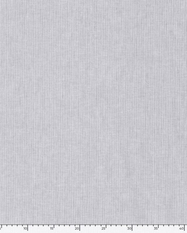 Tissu Coton Lin Fines Rayures Gris Clair - Mercerine