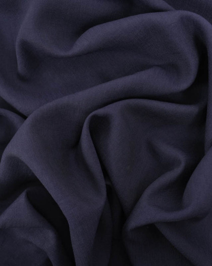 Viscose Unie Texturée Bleu Nuit - Mercerine