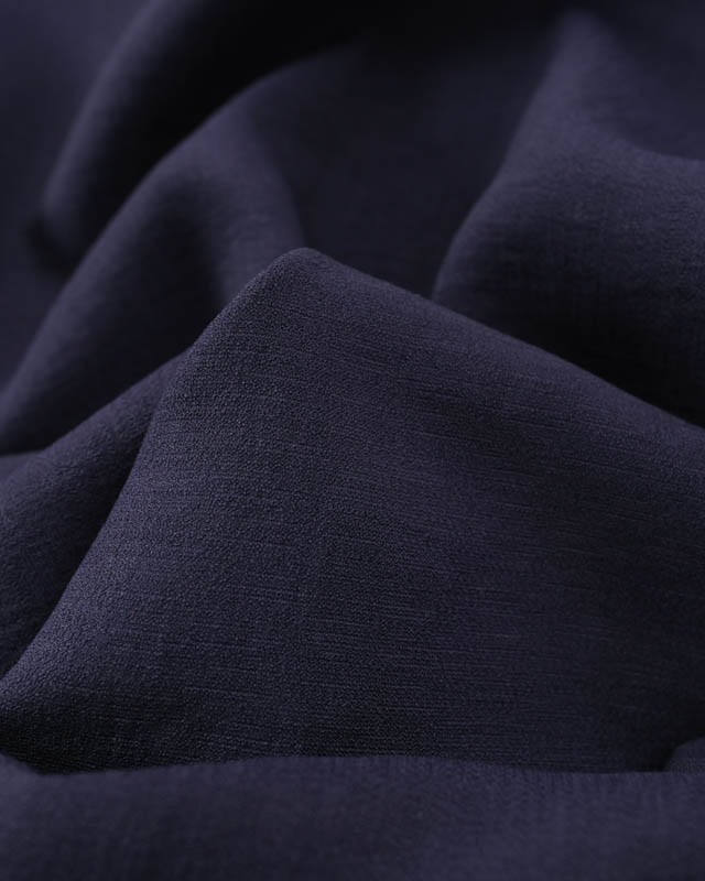 Viscose Nylon Unie Texturée Navy - Mercerine