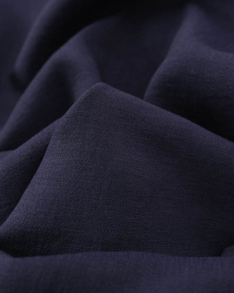 Viscose Nylon Unie Texturée Navy - Mercerine