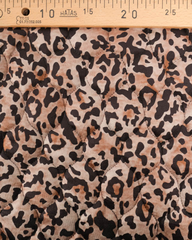 Tissu Matelassé Toucher Velours Léopard  - Mercerine