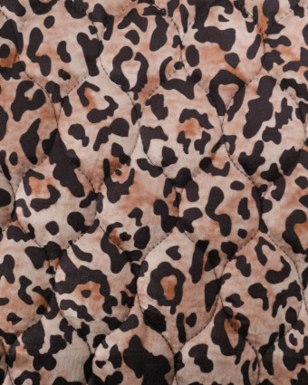 Tissu Matelassé Toucher Velours Léopard  - Mercerine