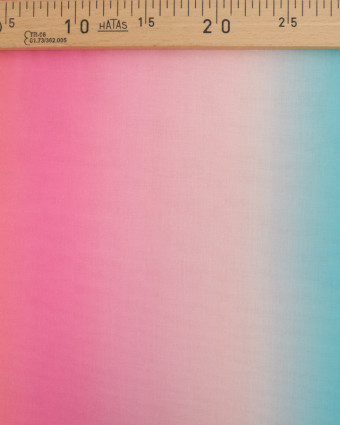Voile de Coton Digital Dégradé Arc en Ciel - Mercerine