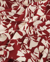 Tissu Viscose Bordeaux Motif Floral