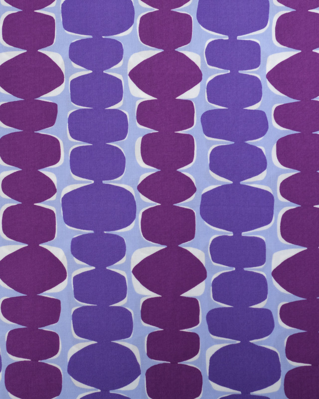 Tissu Viscose Eco Vero Motif Géométrique Violet  - Mercerine
