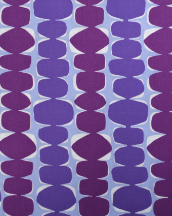 Tissu Viscose Eco Vero Motif Géométrique Violet  - Mercerine