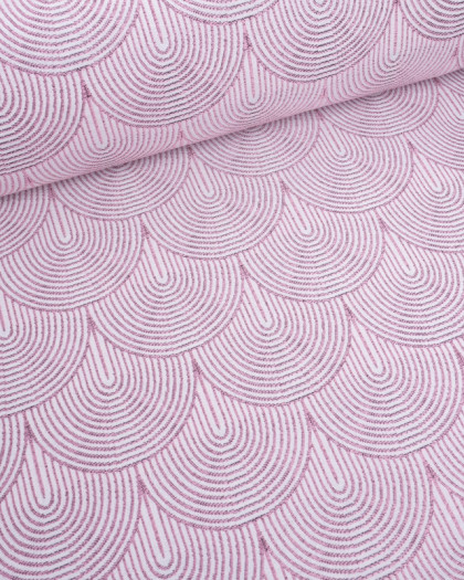 Tissu Jacquard Ameublement Art Déco Rose - Mercerine
