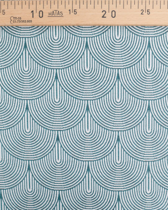 Tissu Jacquard Ameublement Art Déco Vert Emeraude - Mercerine