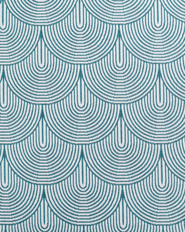 Tissu Jacquard Ameublement Art Déco Vert Emeraude - Mercerine