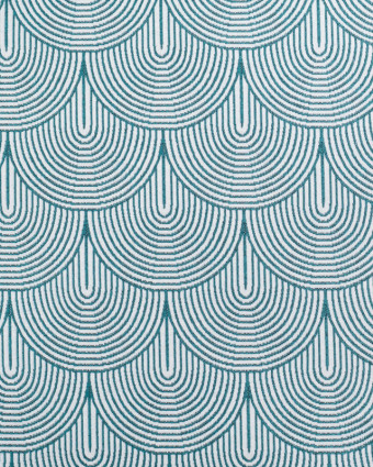 Tissu Jacquard Ameublement Art Déco Vert Emeraude - Mercerine