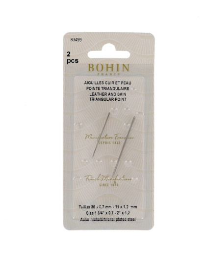 Aiguilles à main pour cuir et peaux Bohin - Mercerine