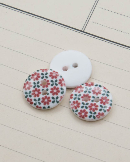 Bouton fleuri 15 mm - Mercerine