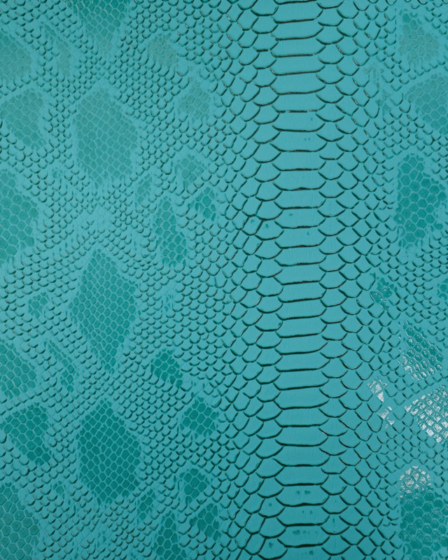 Simili Cuir Reptile Turquoise - Mercerine