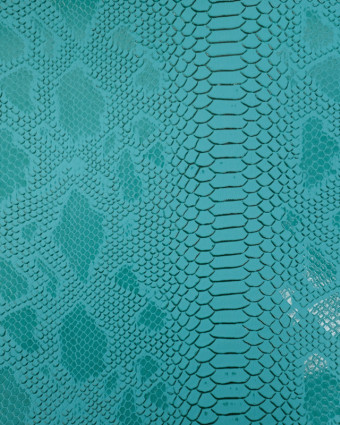 Simili Cuir Reptile Turquoise - Mercerine