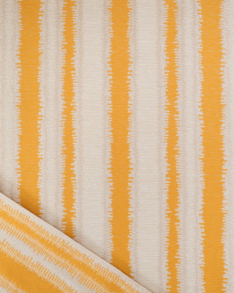 Tissu Jacquard Ameublement Rayures Moutarde - Mercerine
