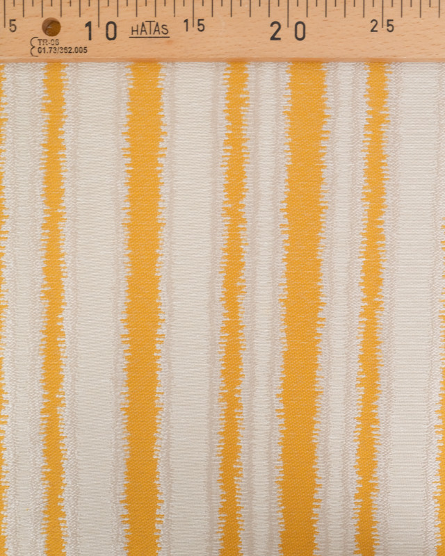 Tissu Jacquard Ameublement Rayures Moutarde - Mercerine