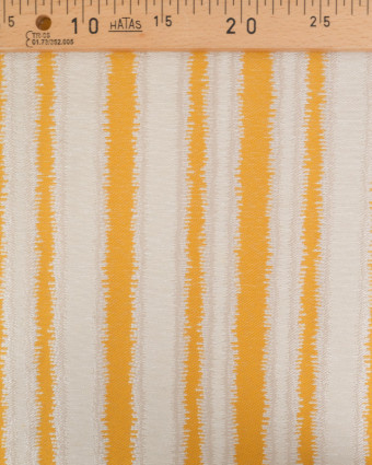 Tissu Jacquard Ameublement Rayures Moutarde - Mercerine