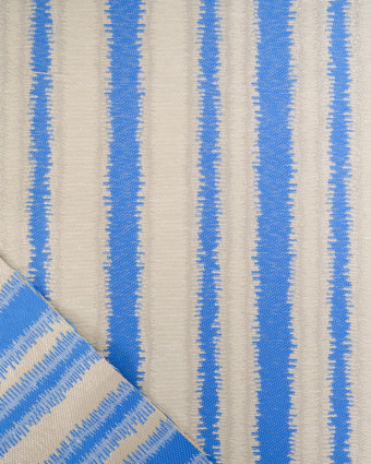 Tissu Jacquard Ameublement Rayures Bleu Electrique - Mercerine