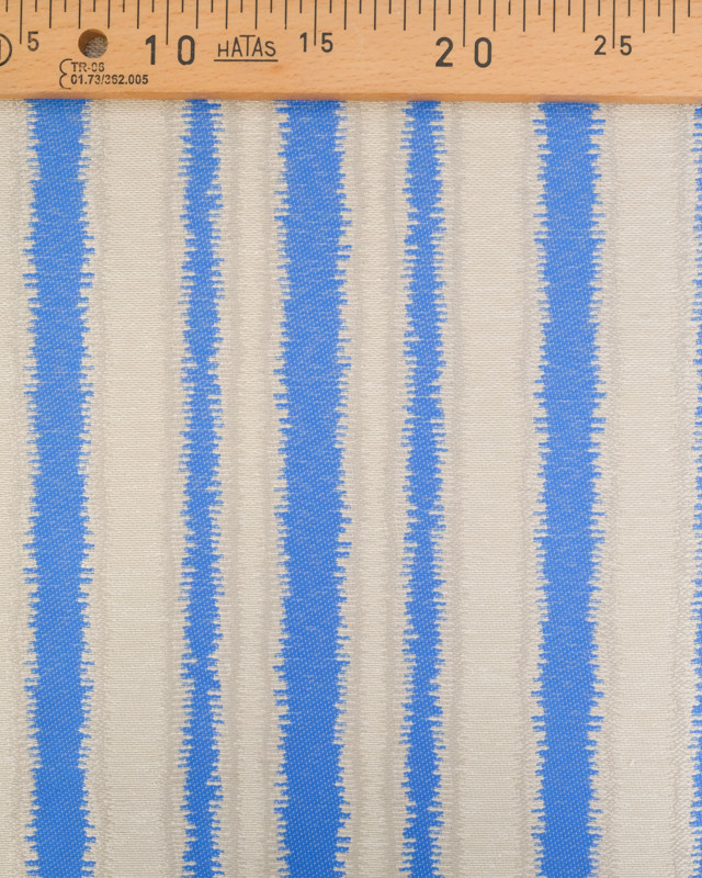 Tissu Jacquard Ameublement Rayures Bleu Electrique - Mercerine