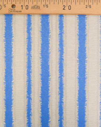 Tissu Jacquard Ameublement Rayures Bleu Electrique - Mercerine
