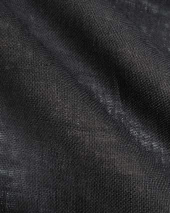 Toile de Jute Colorée - Noir - Mercerine