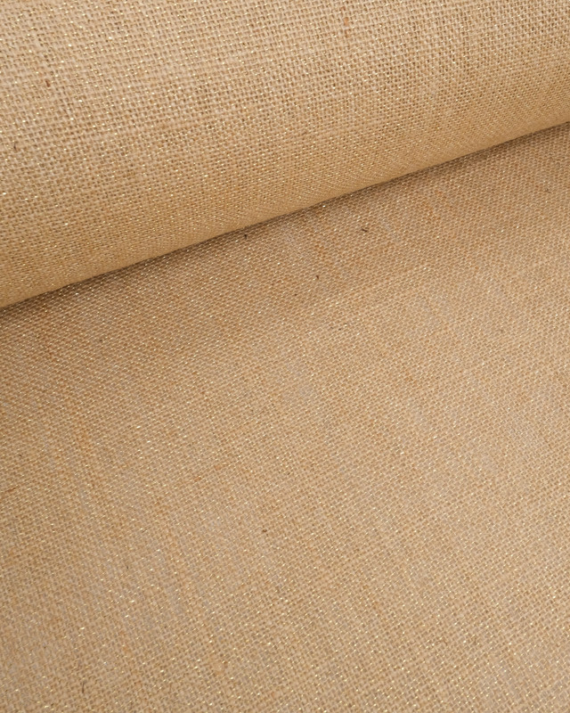 Toile de Jute Lurex Naturel Or - Mercerine