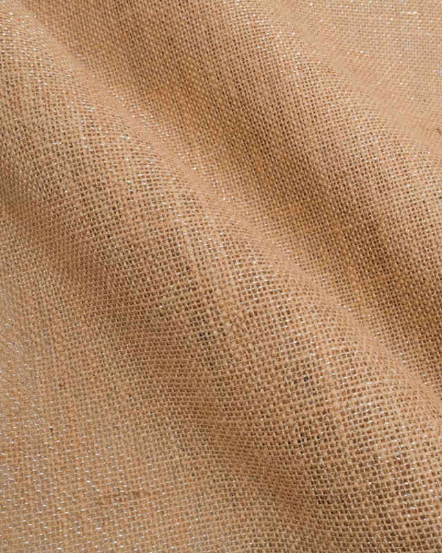 Toile de Jute Lurex Naturel Argent - Mercerine