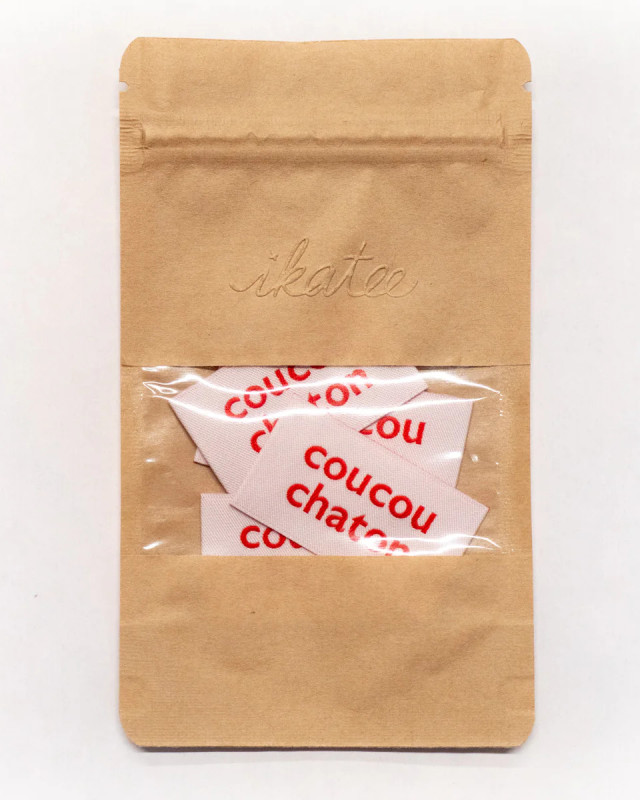 Etiquettes Tissées Coucou Chaton - Ikatee - Mercerine