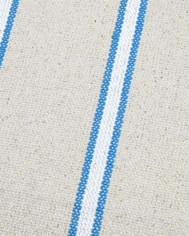 Tissu Tissé Teint à Rayures Bleues - Mercerine