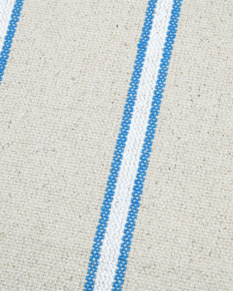 Tissu Tissé Teint à Rayures Bleues - Mercerine