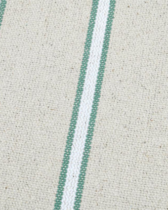 Tissu Tissé Teint à Rayures Vertes - Mercerine
