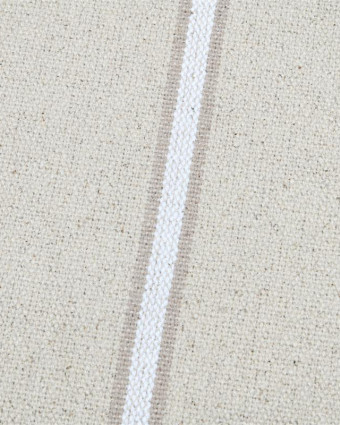 Tissu Tissé Teint à Rayures Teinte Naturelle - Mercerine