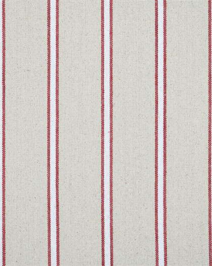 Tissu Tissé Teint à Rayures Rouges - Mercerine