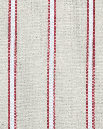 Tissu Tissé Teint à Rayures Rouges - Mercerine
