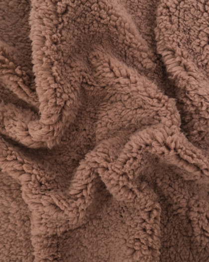Tissu Sherpa Uni Cacao - Mercerine
