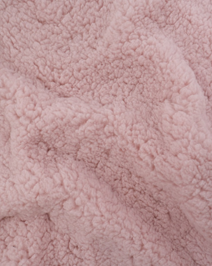 Tissu Sherpa Uni Rose Poudré - Mercerine