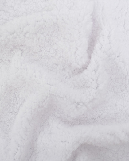 Tissu Sherpa Uni Blanc - Mercerine