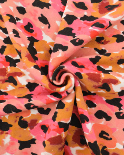 Tissu Sweat Fleuri Paloma Envers Doudou - Mercerine