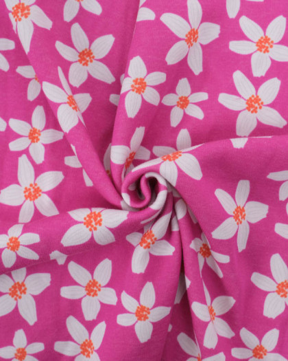 Tissu Sweat Flower Rose Indien - Mercerine