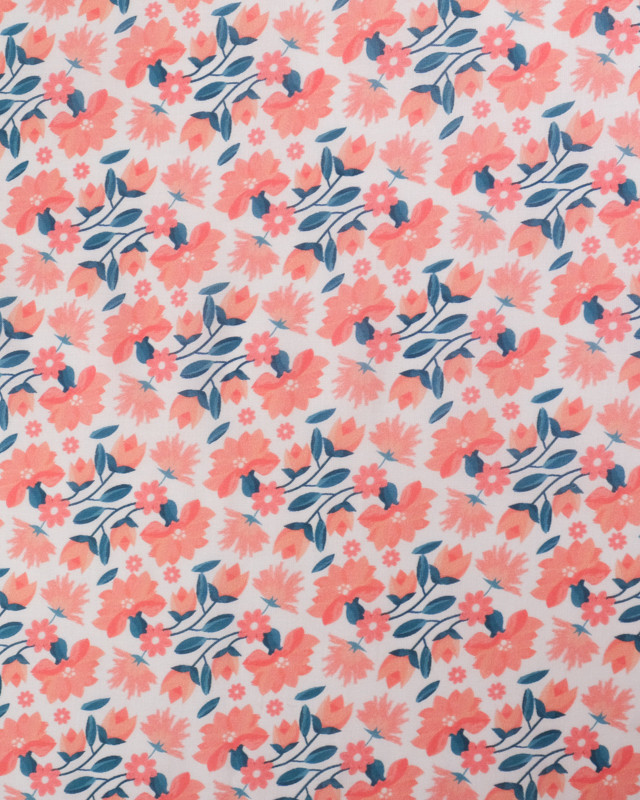 Voile de Coton Mila Indienne Rose