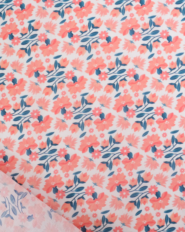 Voile de Coton Mila Indienne Rose