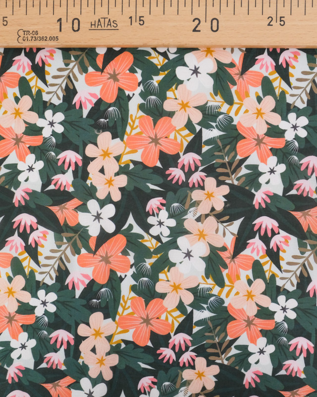 Voile de Coton Mila Hawaï Corail