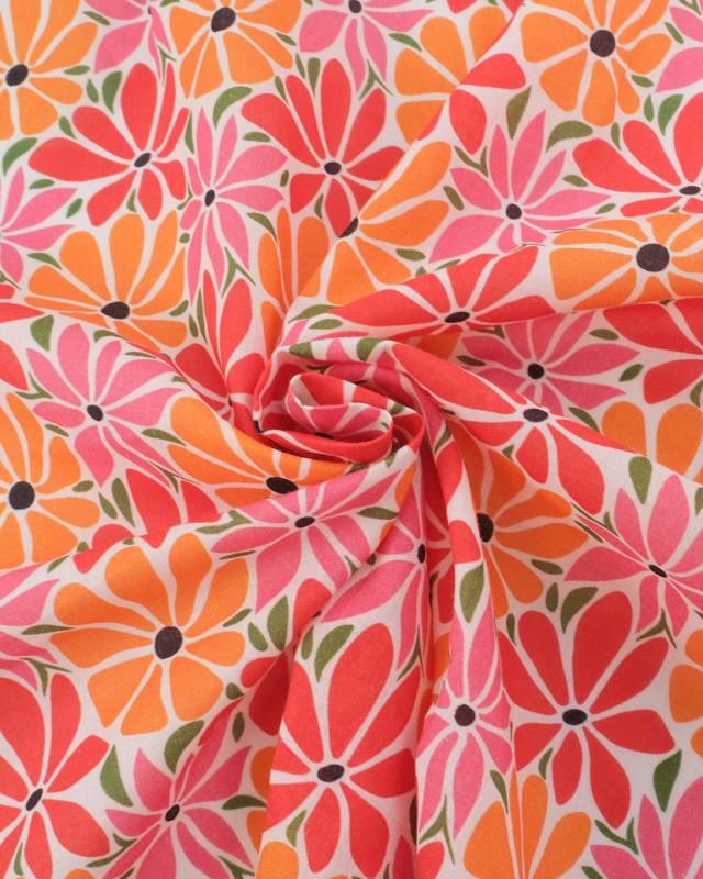 Voile de Coton Mila Flower Power Multicolore