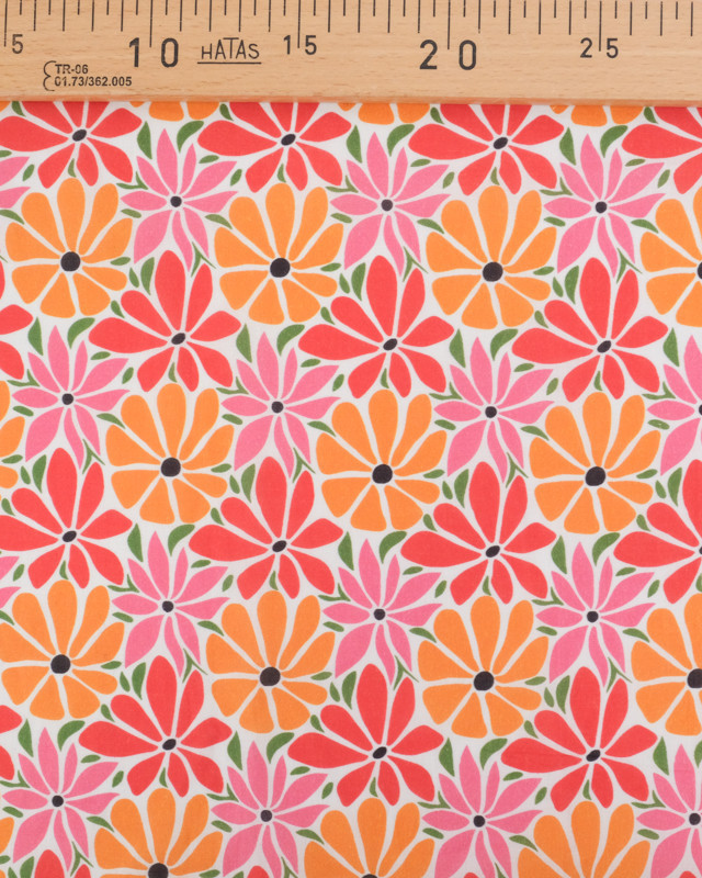 Voile de Coton Mila Flower Power Multicolore