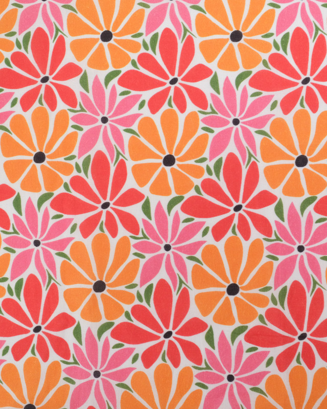 Voile de Coton Mila Flower Power Multicolore