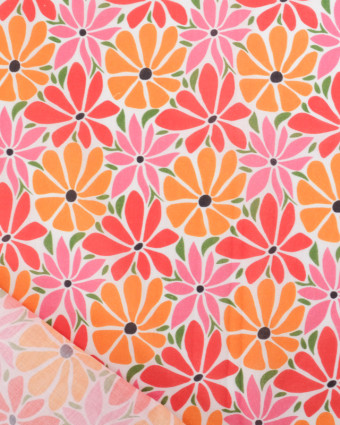 Voile de Coton Mila Flower Power Multicolore