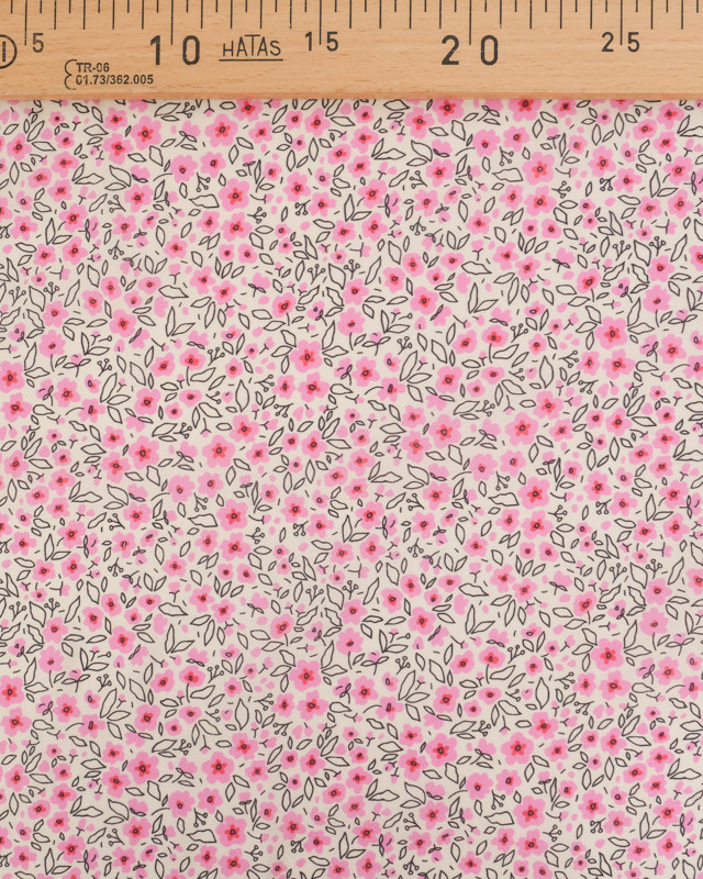 Voile de Coton Mila Pink Collection Mini Rose