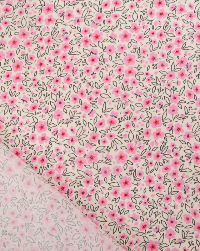 Voile de Coton Mila Pink Collection Mini Rose