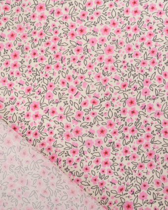 Voile de Coton Mila Pink Collection Mini Rose